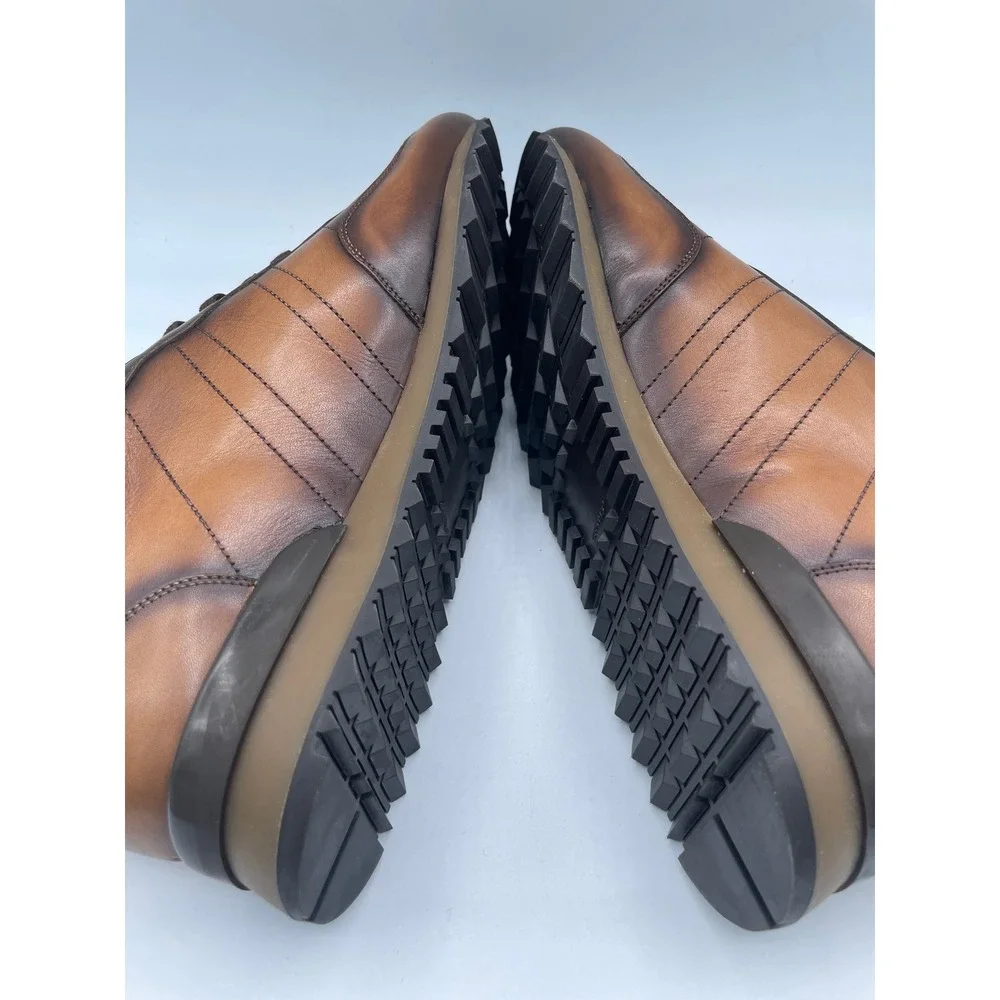 Mezlan Durban Tan‎ Leather Luxury Sneakers Made in Spain 20397 Mens 9.5M